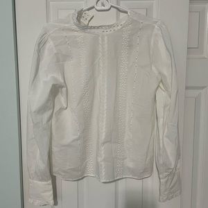 Eyelit cropped shirt